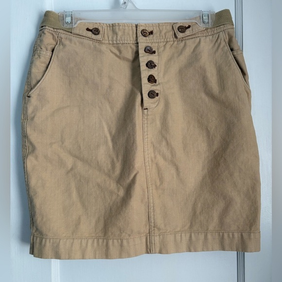 Anthropologie Daughters of Liberation Button-Front Women's Mini Skirt, Sz 4 - Picture 1 of 8